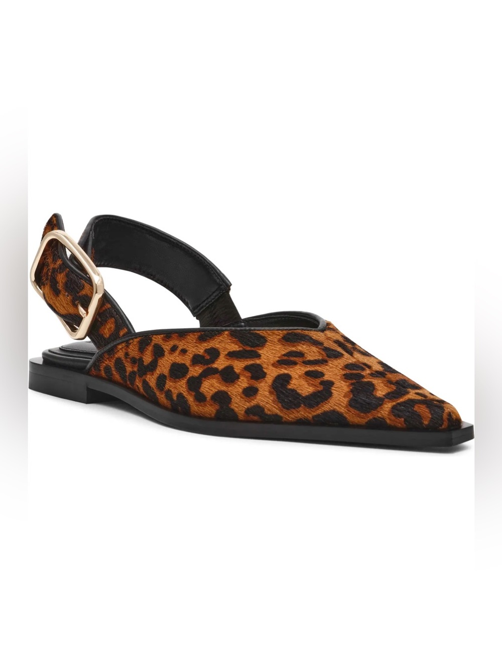 Steve Madden Shay Genuine Calf Hair Pointed Toe Slingback Flat NEW